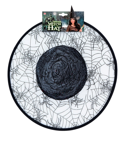 Hexen Stirckhut mit Spinnennetz-Motiv für Halloween und Fasnacht