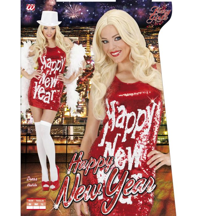 Glänzendes Pailletten-Kleid in festlichem Design für Silvester und Fasnacht