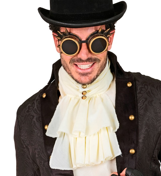Weisses Jabot mit Rüschen als Piratenkostüm Accessoire