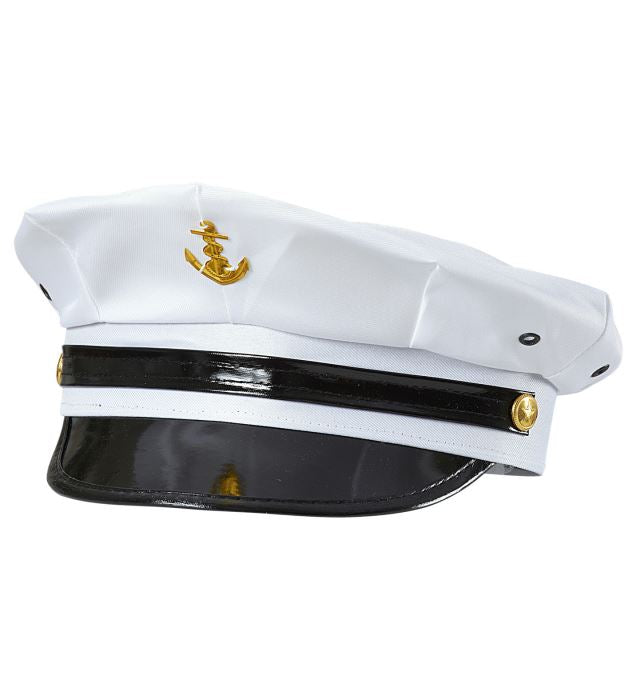 Marine Offizier Mütze in klassischem Design auf weißem Hintergrund