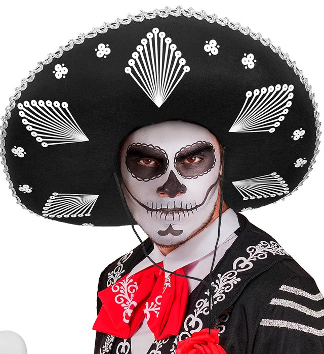 Brauner Filz-Sombrero mit 57 cm Durchmesser für Fasnacht und Karneval