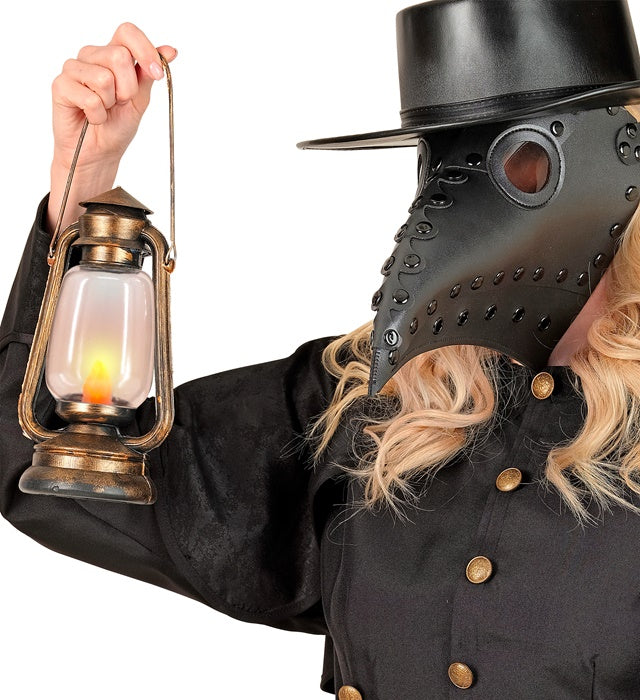 Piraten-Laterne mit flackerndem LED-Licht für Fasnacht und Karneval