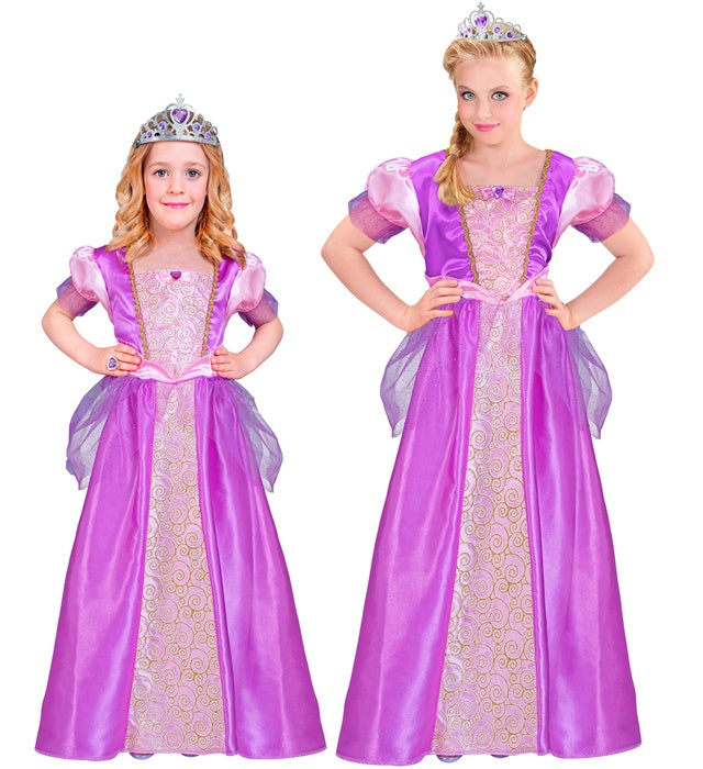 Prinzessinnen-Kleid mit Tiara in elegantem Design für Fasnacht und Karneval