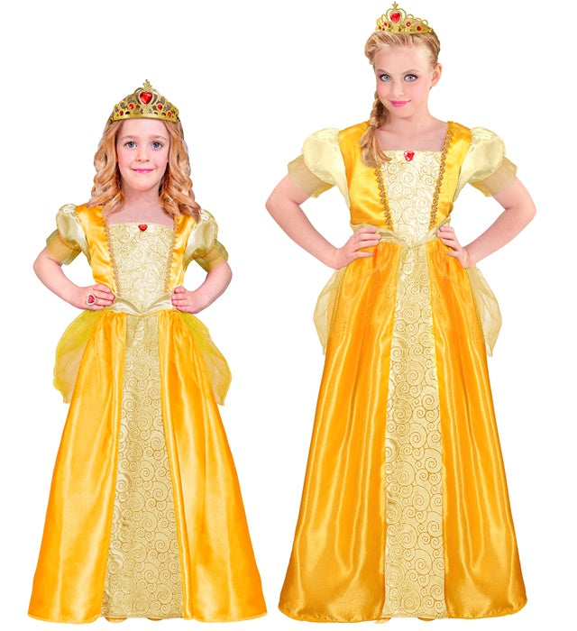 Prinzessinnen-Kleid mit funkelnder Tiara für Kinderkostüm