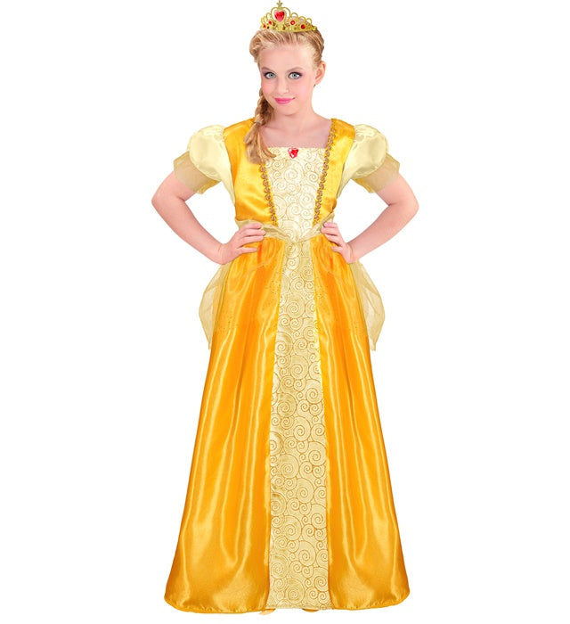 Prinzessinnen-Kleid mit funkelnder Tiara für Kinderkostüm