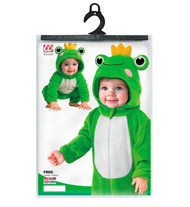 Grünes Frosch Plüschkostüm mit Kapuze und Overall für Fasnacht