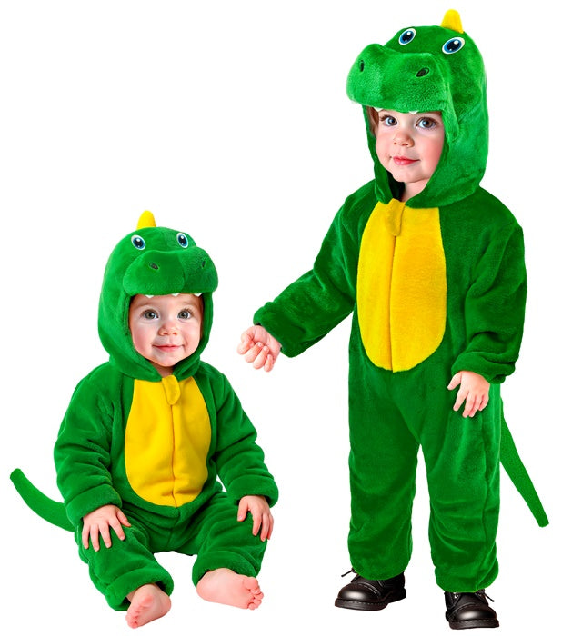 Dinosaurier Samt Plüschkostüm mit Kapuze für Fasnacht und Karneval