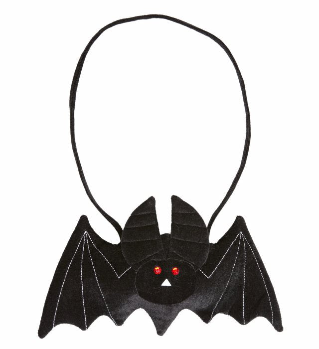 Schwarze Fledermaus-Tasche als Fasnachts-Accessoire