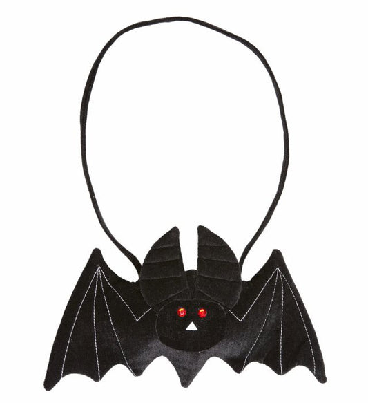 Schwarze Fledermaus-Tasche als Fasnachts-Accessoire