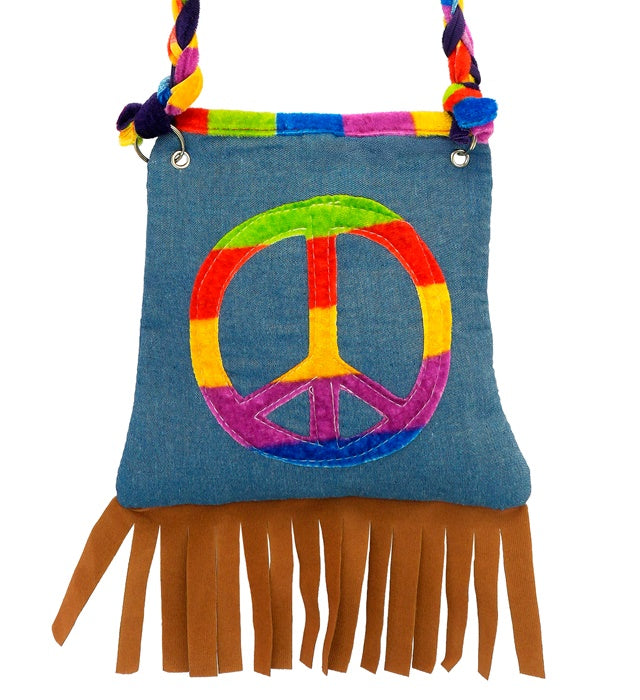Bunte Hippie Tasche im Vintage-Stil als Fasnachts-Accessoire