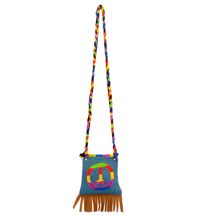 Bunte Hippie Tasche im Vintage-Stil als Fasnachts-Accessoire