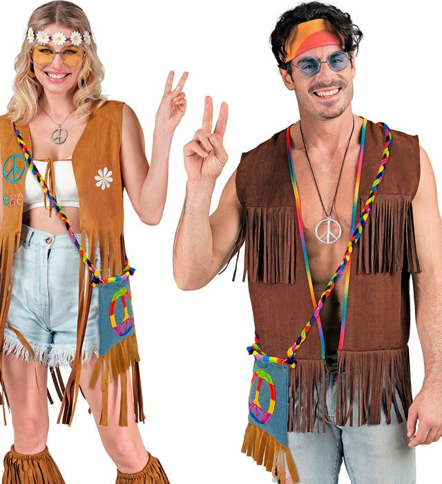 Bunte Hippie Tasche im Vintage-Stil als Fasnachts-Accessoire