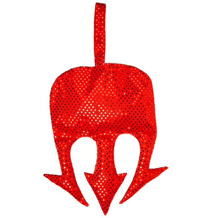 Tasche im Teufelsdreizack-Design, rotes Kostüm-Accessoire für Halloween und Fasnacht