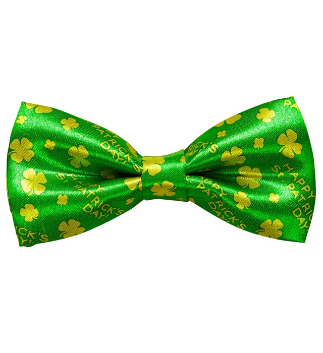 Grüne Satin-Fliege mit verstellbarem Band für St. Patrick's Day