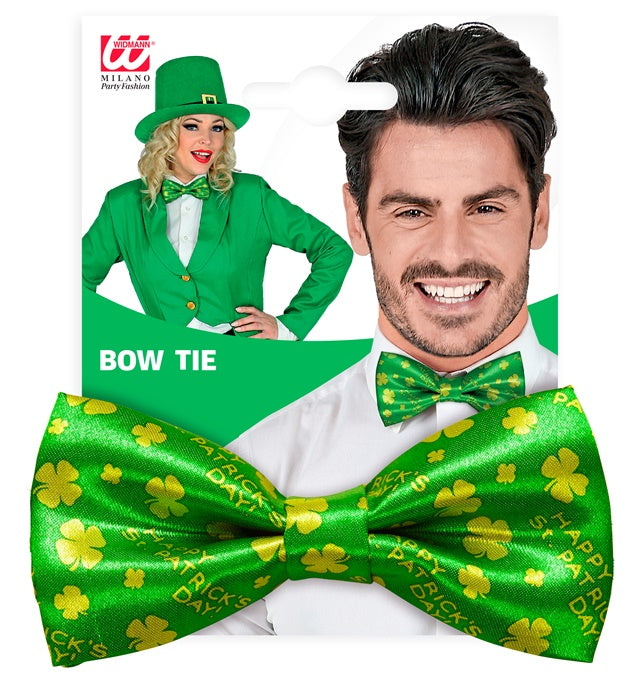 Grüne Satin-Fliege mit verstellbarem Band für St. Patrick's Day