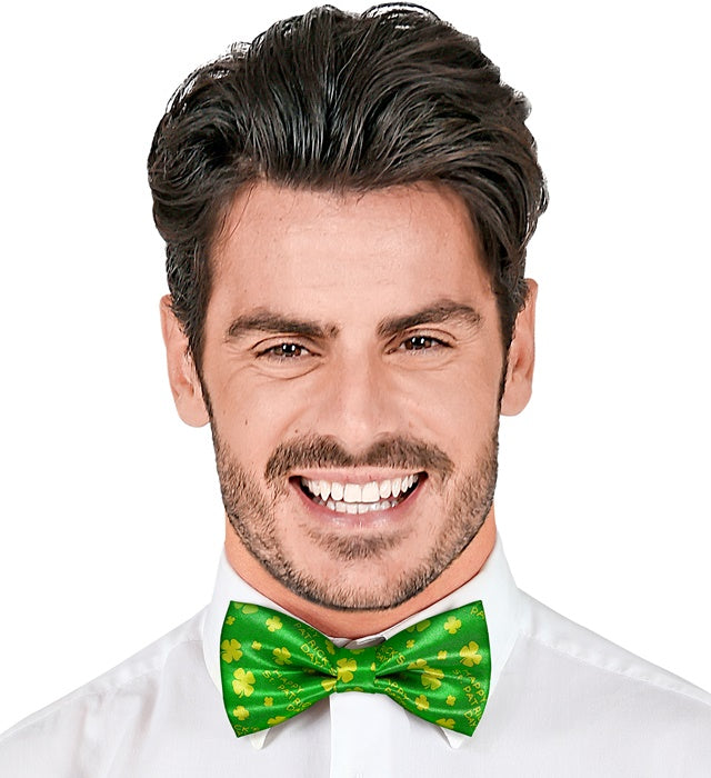 Grüne Satin-Fliege mit verstellbarem Band für St. Patrick's Day
