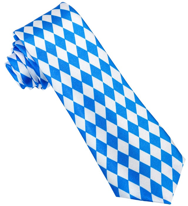 Bayrische Satin-Krawatte mit traditionellem Muster
