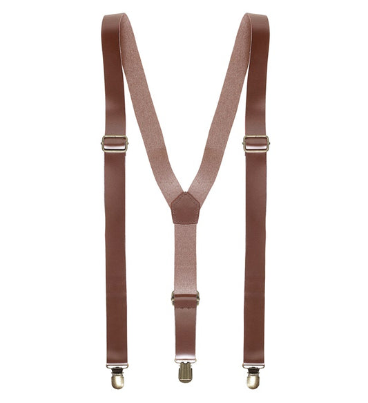 HOSENTRÄGER LEDERLOOK Braun