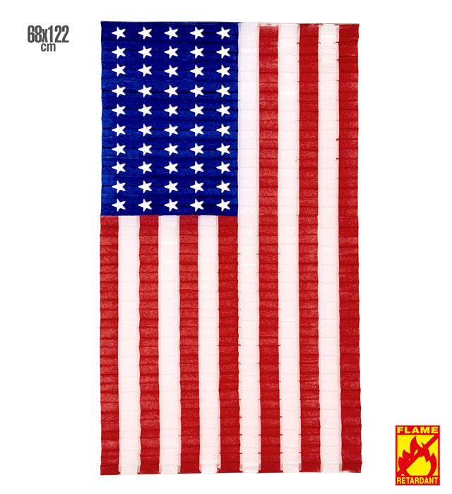 USA Flagge zum Auffalten 68 x 122 cm schwer entflammbar