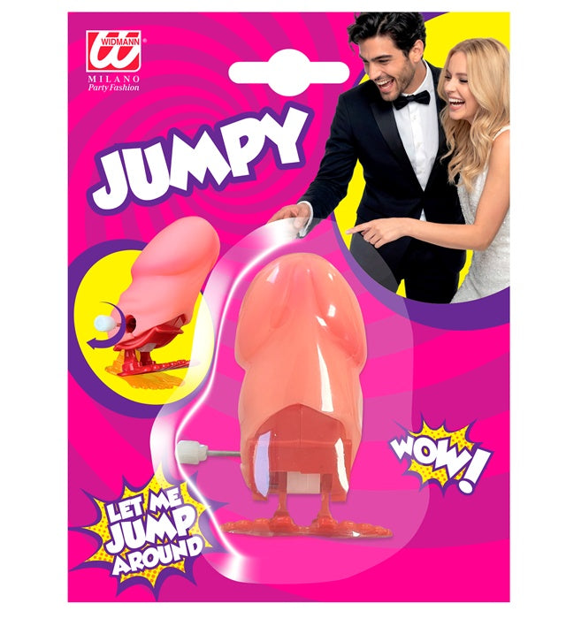 Springender Willy bewegliche Fasnachtsfigur mit beweglichen Armen und Beinen