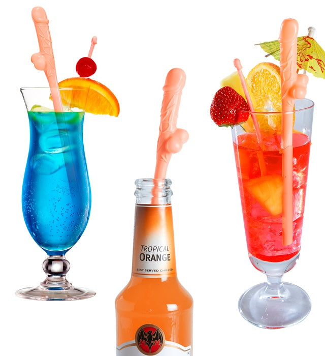 Set von 6 wiederverwendbaren Strohhalmen für Fasnacht und Party