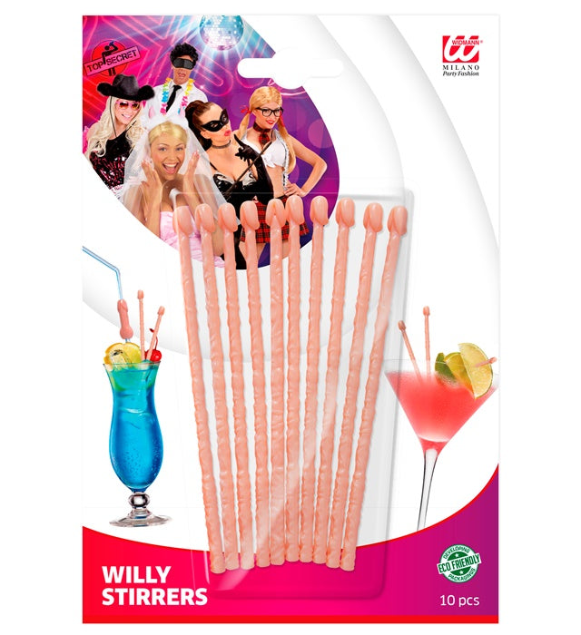 Set aus 10 bunten Cocktailpickern für Fasnacht und Mottoparty