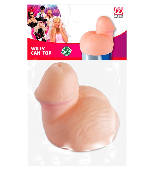 Willy Deckel für Getränkedose als lustiges Fasnacht-Accessoire