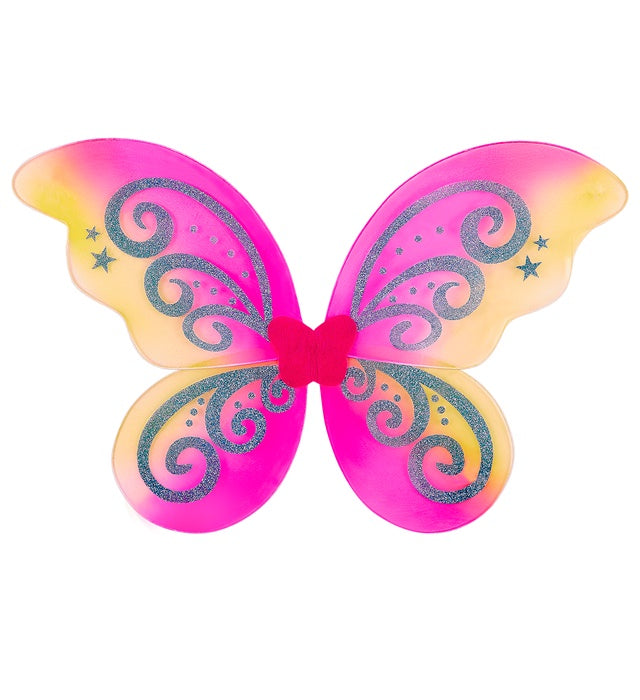 Bunte Fantasy Flügel 50x40 cm als Kostümzubehör für Fasnacht und Mottoparty