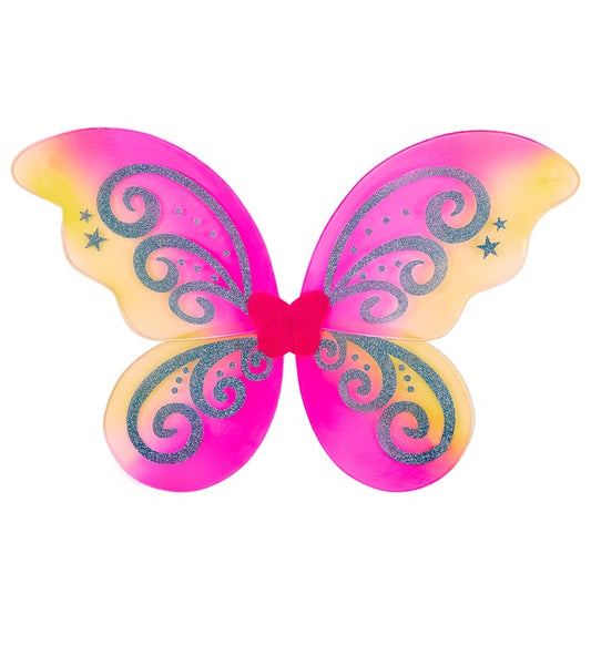 Bunte Fantasy Flügel 50x40 cm als Kostümzubehör für Fasnacht und Mottoparty