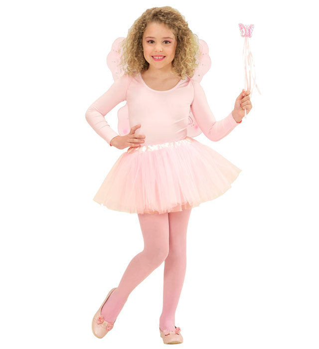 MAGIC FAIRY rosa Feenkostüm Set mit Tutu, Flügeln und Feenstab