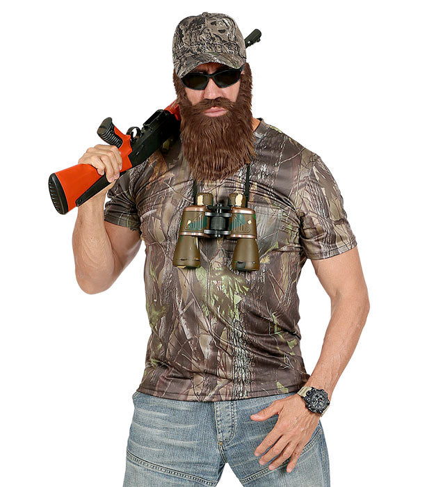 Jäger Kostüm-Set mit T-Shirt und Basecap für Fasnacht