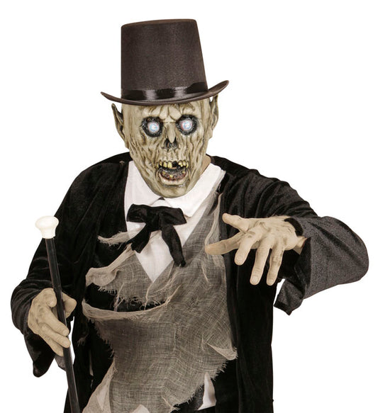Realistische Zombie Bräutigam Maske mit blutigen Details für Halloween und Fasnacht