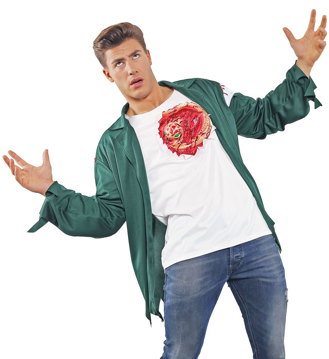 T-Shirt mit Alien Chestburster Motiv, schwarzes Shirt mit auffälliger Grafik