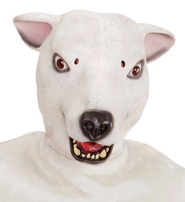Ganzkopf-Maske Eisbär in realistischer Optik für Fasnacht und Karneval