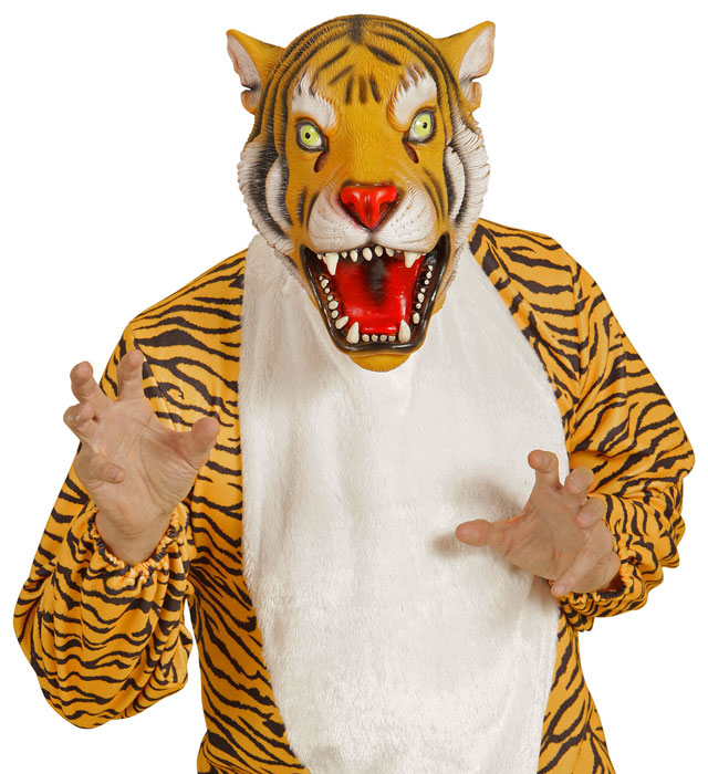 GANZKOPF MASKE TIGER Diverse Farben