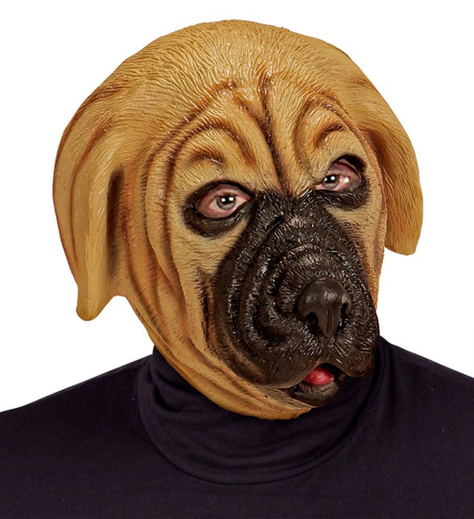 Realistische Bullmastiff Ganzkopf-Maske für Fasnacht und Kostüme