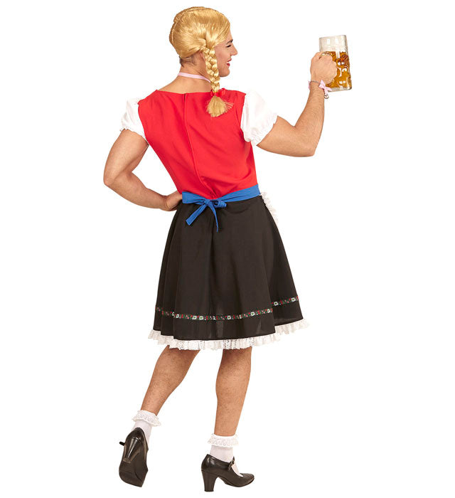 Bayerin-Kleid mit Petticoat und Schürze im traditionellen Stil für Fasnacht