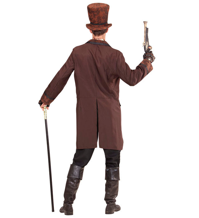 Steampunk Kostüm bestehend aus Frack, Weste, Jabot und Hut in viktorianischem Stil