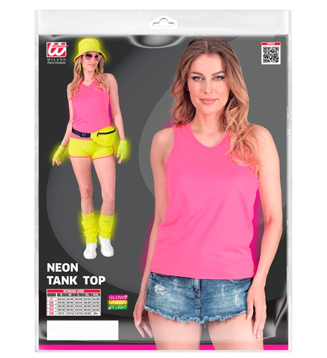 Neon pinkes Tank Top für Fasnacht und Karneval