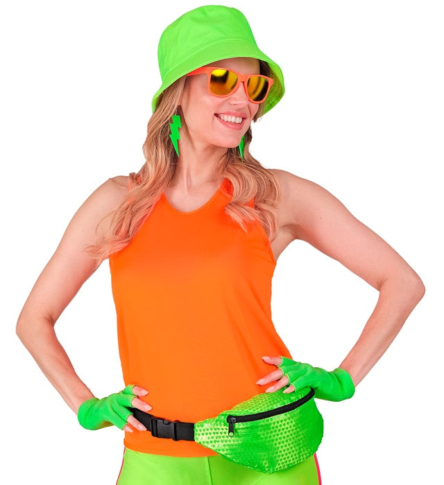 Neon-orangenes Tank Top für Fasnacht und Karneval