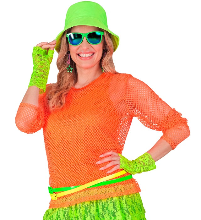 Neon-orangenes Tank Top für Fasnacht und Karneval