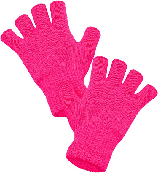 NEON PINKE FINGERLOSE HANDSCHUHE Neon - Pink