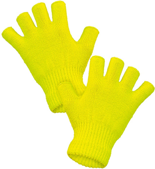NEON GELBE FINGERLOSE HANDSCHUHE Neon - Gelb