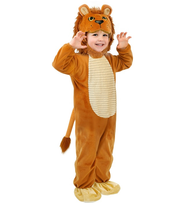 Löwenkostüm Overall mit Kapuze und Löwenkopf für Fasnacht und Karneval