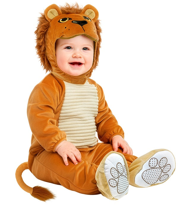 Löwenkostüm Overall mit Kapuze und Löwenkopf für Fasnacht und Karneval