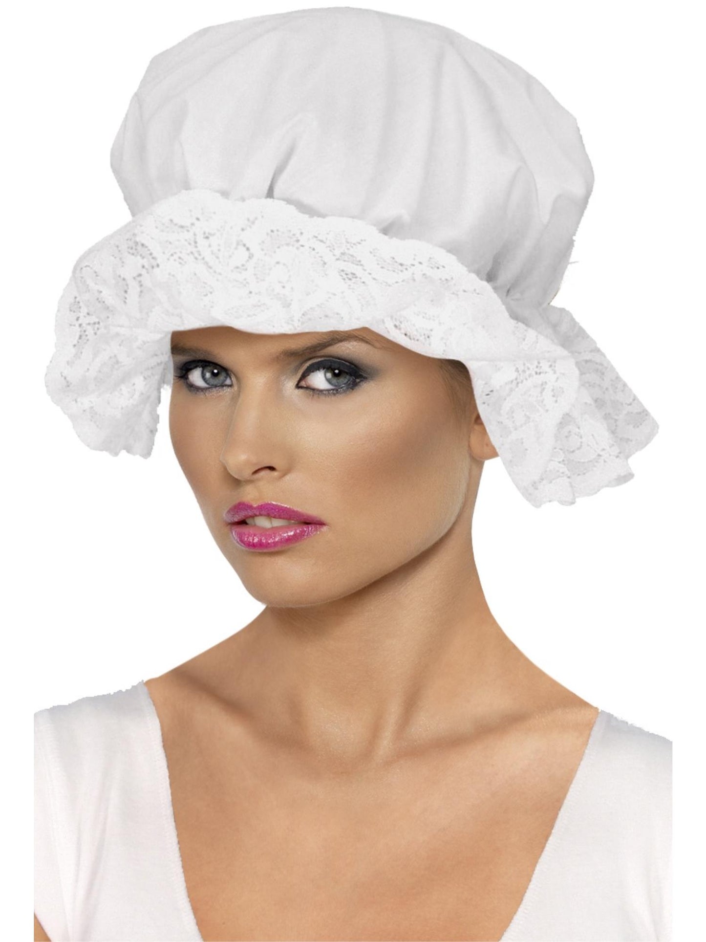 Smiffys Mop Cap weiss mit Spitze für Herren