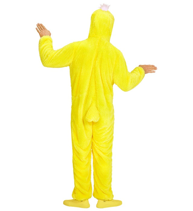 Entchen Plüschkostüm Overall mit Kapuze in gelb für Fasnacht und Karneval