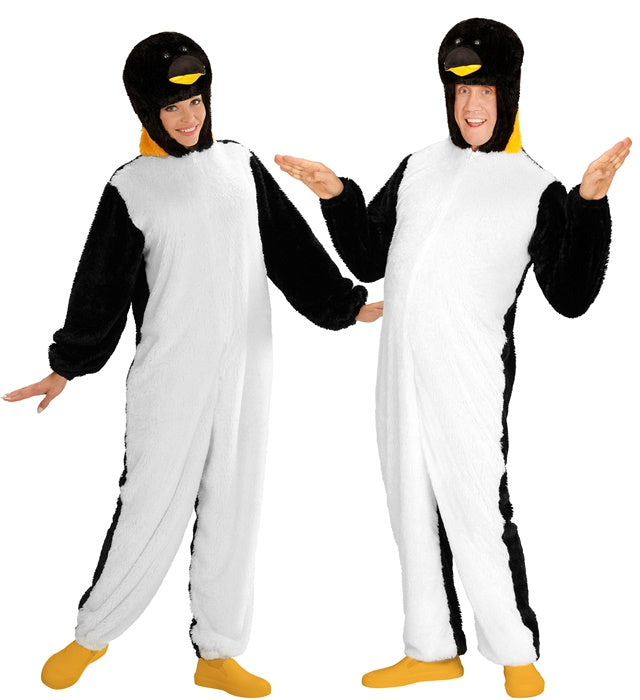 Pinguin Plüschkostüm Overall mit Kapuze für Fasnacht und Karneval