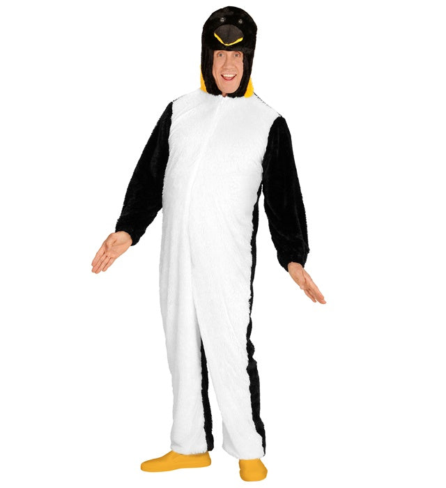 Pinguin Plüschkostüm Overall mit Kapuze für Fasnacht und Karneval