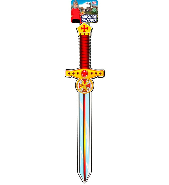 Weiches Kreuzritter Schwert aus Schaumstoff, 52 cm lang, Kinderspielzeug